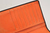 Authentic CHANEL Calf Skin Cambon Line CC Logo Bifold Long Wallet Brown 3012K