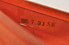 Authentic CHANEL Calf Skin Cambon Line CC Logo Bifold Long Wallet Brown 3012K