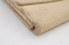 Authentic CHANEL Caviar Skin CC Logo Bifold Wallet Purse Cream White 3013K