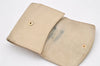 Authentic CHANEL Caviar Skin CC Logo Bifold Wallet Purse Cream White 3013K