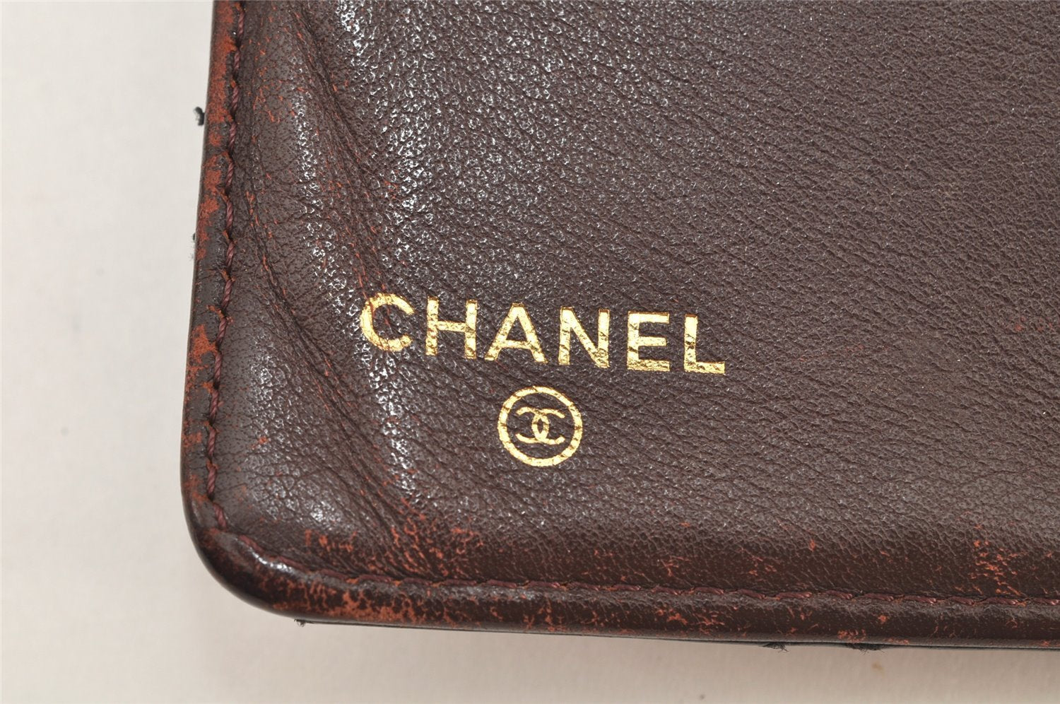 Authentic CHANEL Caviar Skin Matelasse Bifold Long Wallet CC Logo Black 3014K