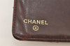 Authentic CHANEL Caviar Skin Matelasse Bifold Long Wallet CC Logo Black 3014K