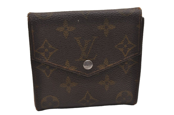 Authentic Louis Vuitton Monogram Porte Monnaie Billets Wallet M61660 Junk 3015J