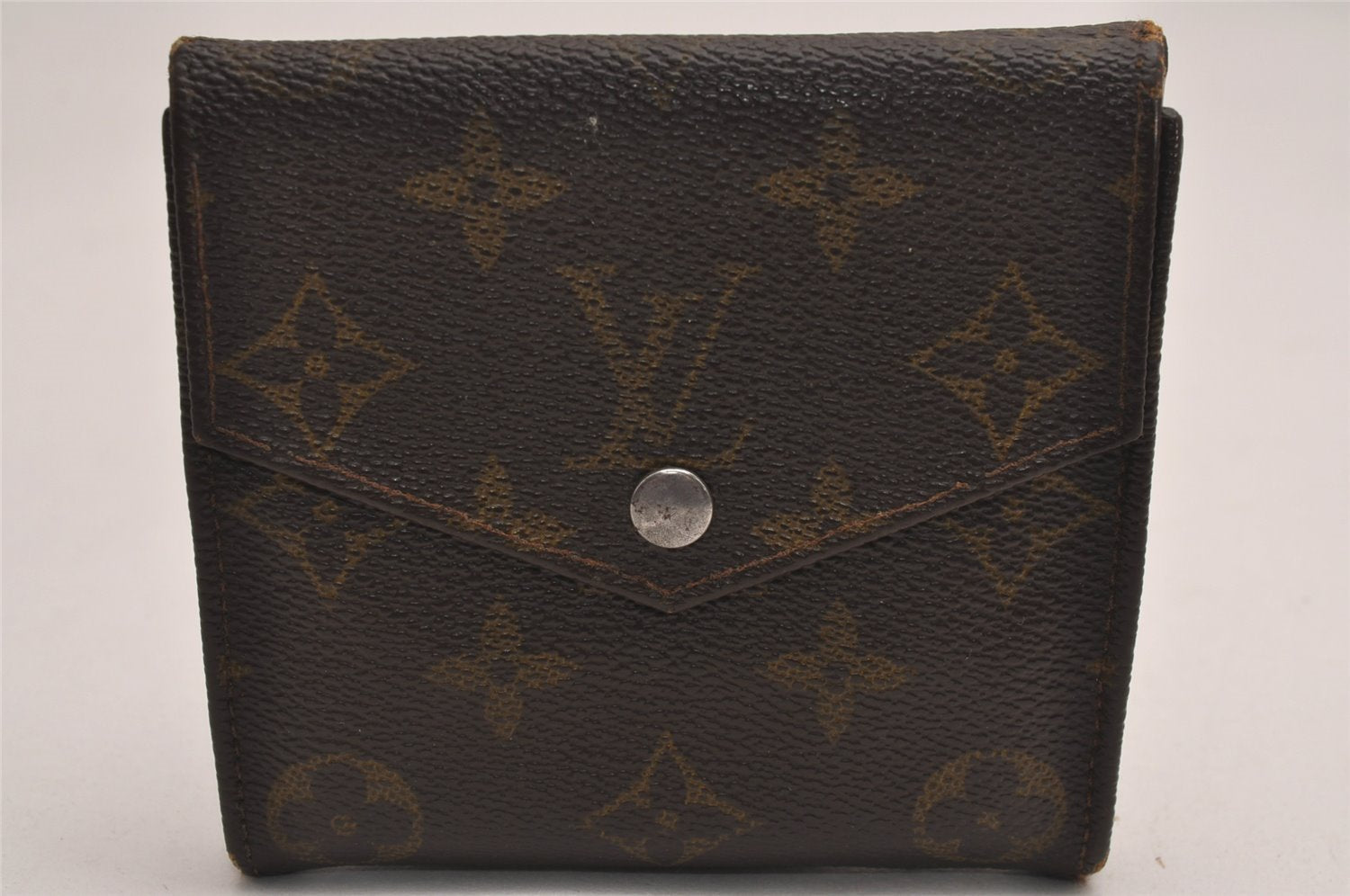 Authentic Louis Vuitton Monogram Porte Monnaie Billets Wallet M61660 Junk 3015J