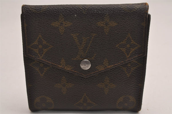 Authentic Louis Vuitton Monogram Porte Monnaie Billets Wallet M61660 Junk 3015J