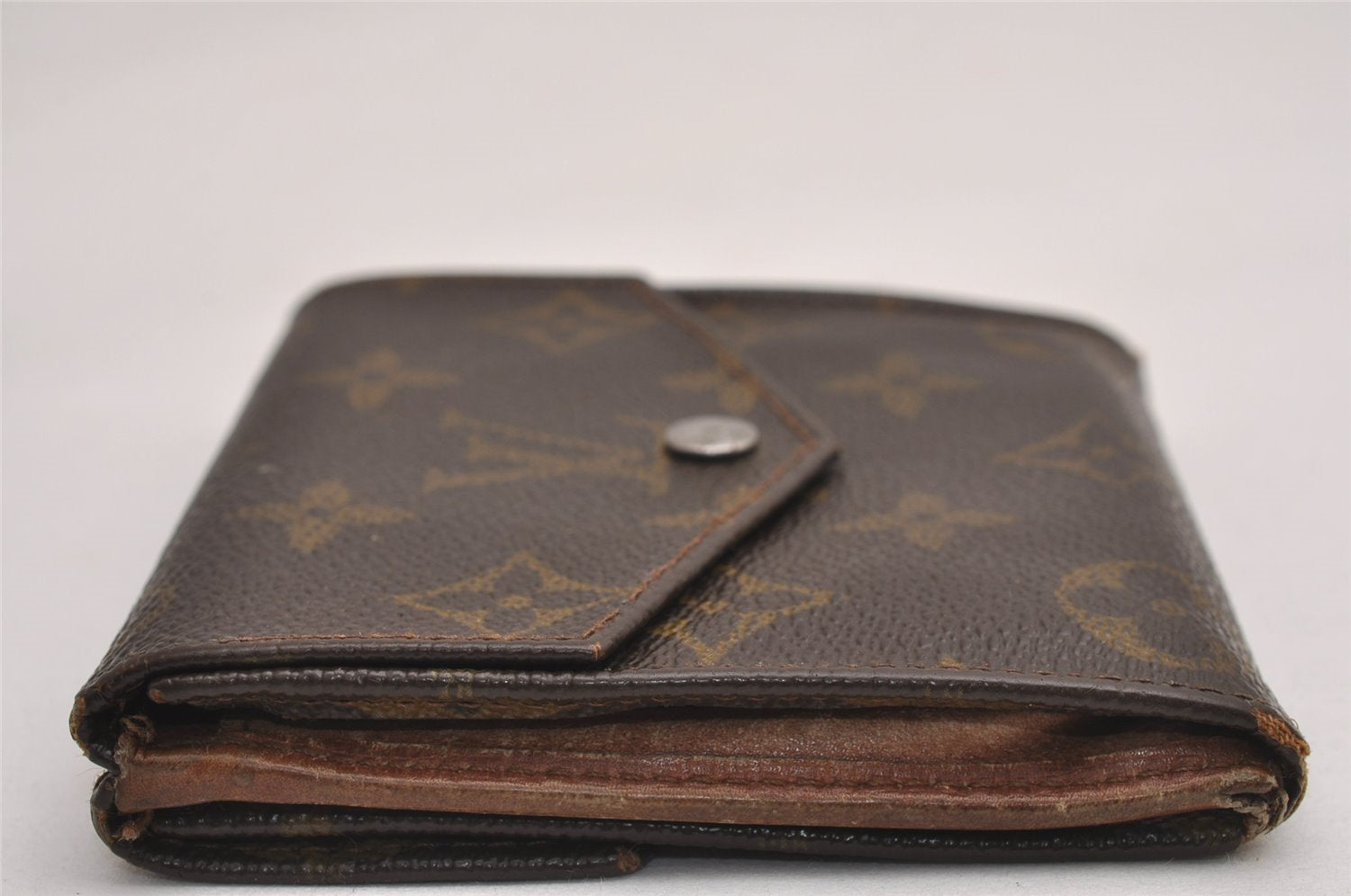 Authentic Louis Vuitton Monogram Porte Monnaie Billets Wallet M61660 Junk 3015J