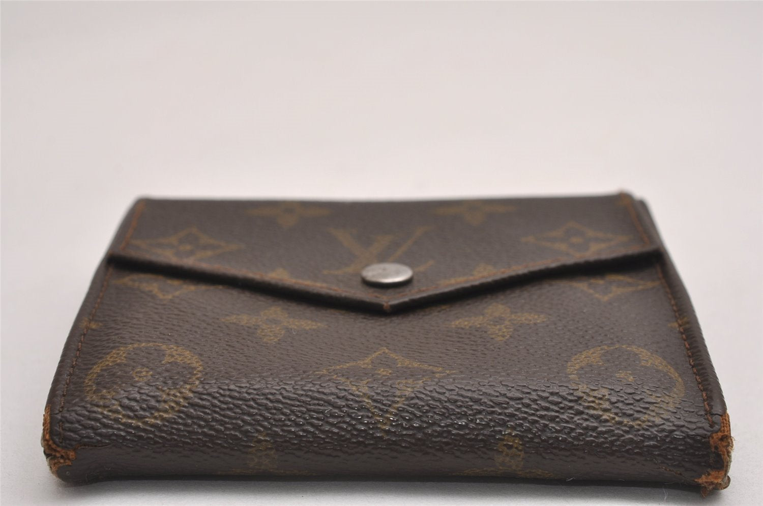 Authentic Louis Vuitton Monogram Porte Monnaie Billets Wallet M61660 Junk 3015J