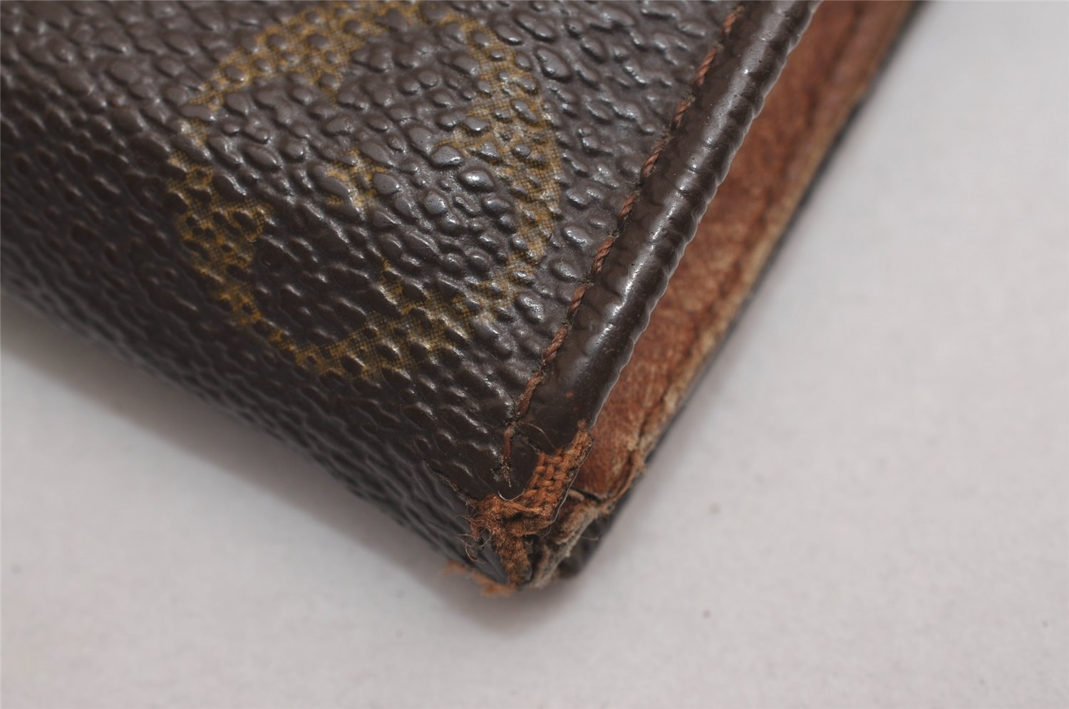 Authentic Louis Vuitton Monogram Porte Monnaie Billets Wallet M61660 Junk 3015J