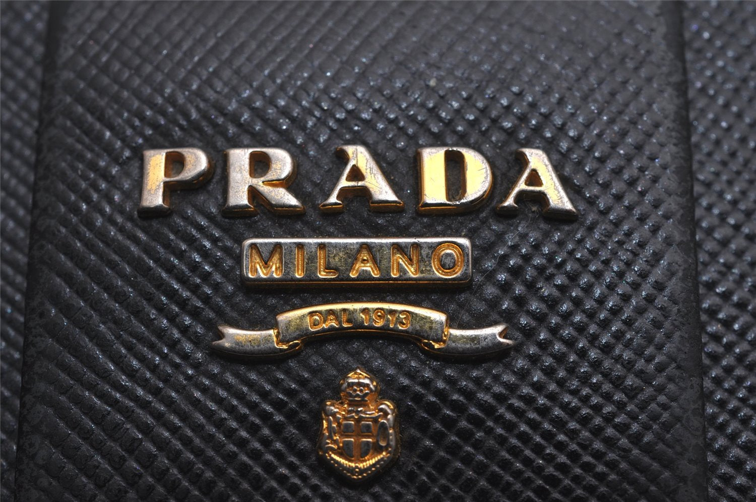 Authentic PRADA SAFFIANO FIOCCO Ribbon Leather Long Wallet 1M0506 Black 3017J