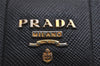 Authentic PRADA SAFFIANO FIOCCO Ribbon Leather Long Wallet 1M0506 Black 3017J