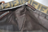 Authentic FENDI Zucca Vintage Shoulder Tote Bag Canvas Leather Brown 3018J