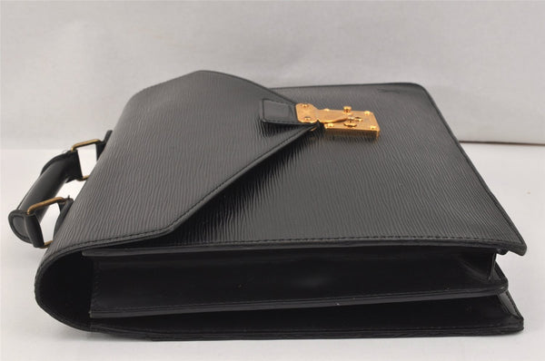 Authentic Louis Vuitton Epi Serviette Conseiller Briefcase Black M54422 LV 3018K