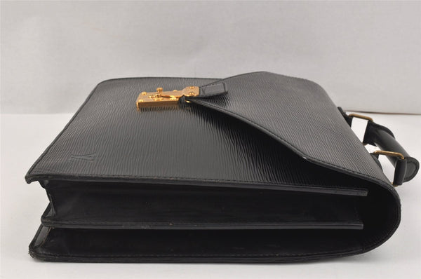 Authentic Louis Vuitton Epi Serviette Conseiller Briefcase Black M54422 LV 3018K