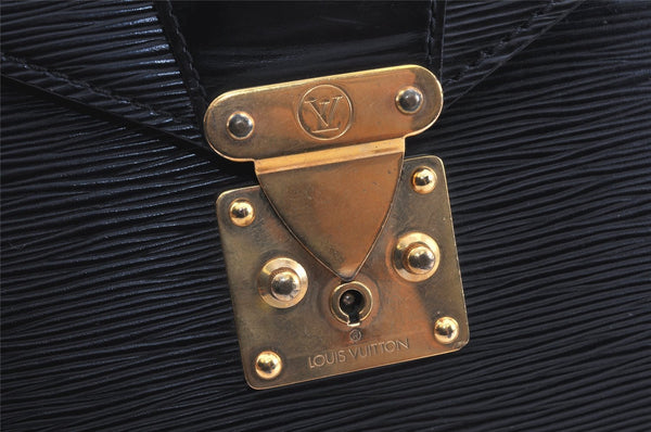 Authentic Louis Vuitton Epi Serviette Conseiller Briefcase Black M54422 LV 3018K