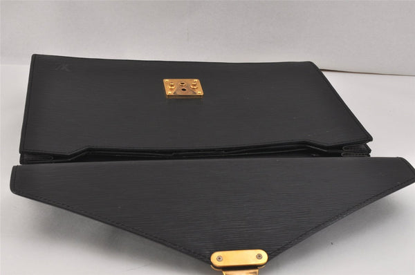 Authentic Louis Vuitton Epi Serviette Conseiller Briefcase Black M54422 LV 3018K
