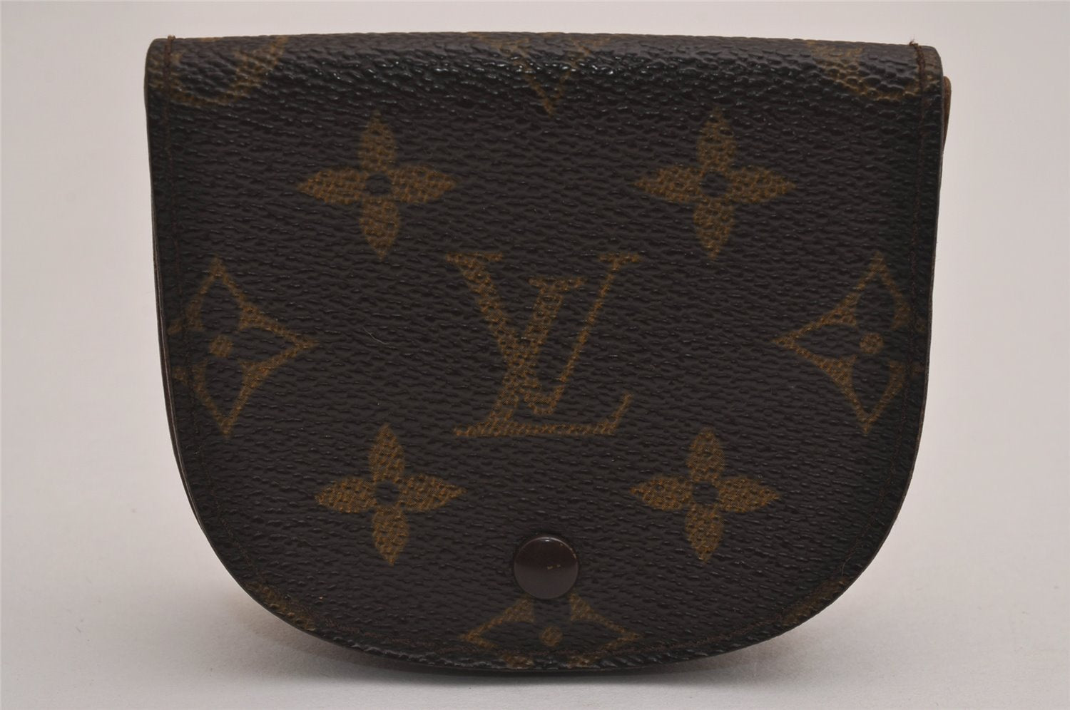 Authentic Louis Vuitton Monogram Porte Monnaie Gousset M61970 Coin Purse 3019J