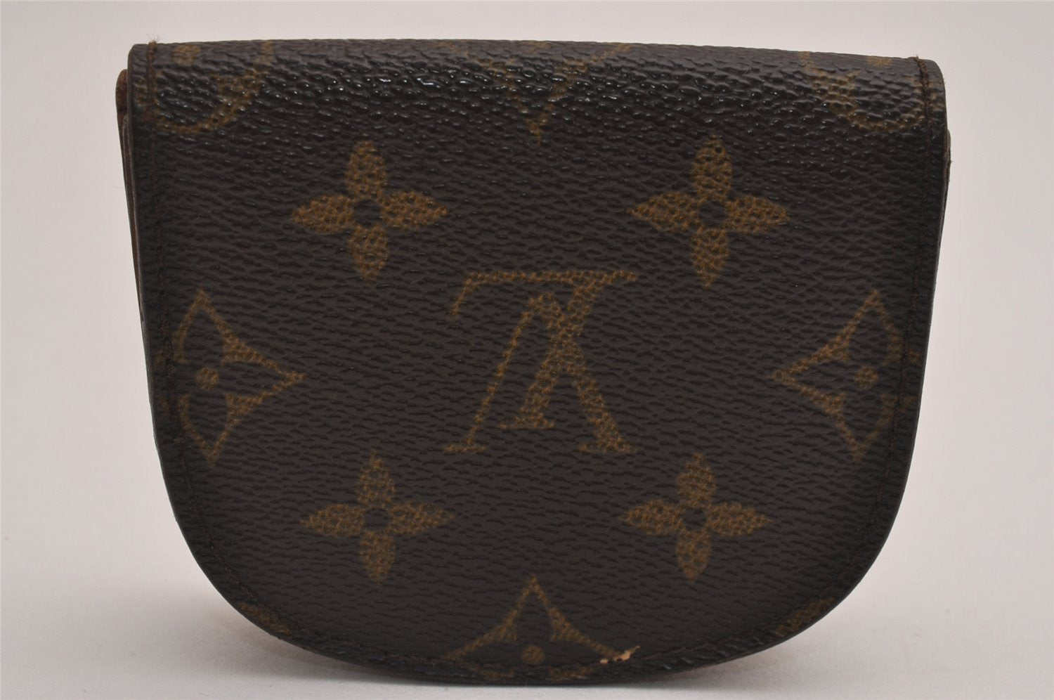 Authentic Louis Vuitton Monogram Porte Monnaie Gousset M61970 Coin Purse 3019J