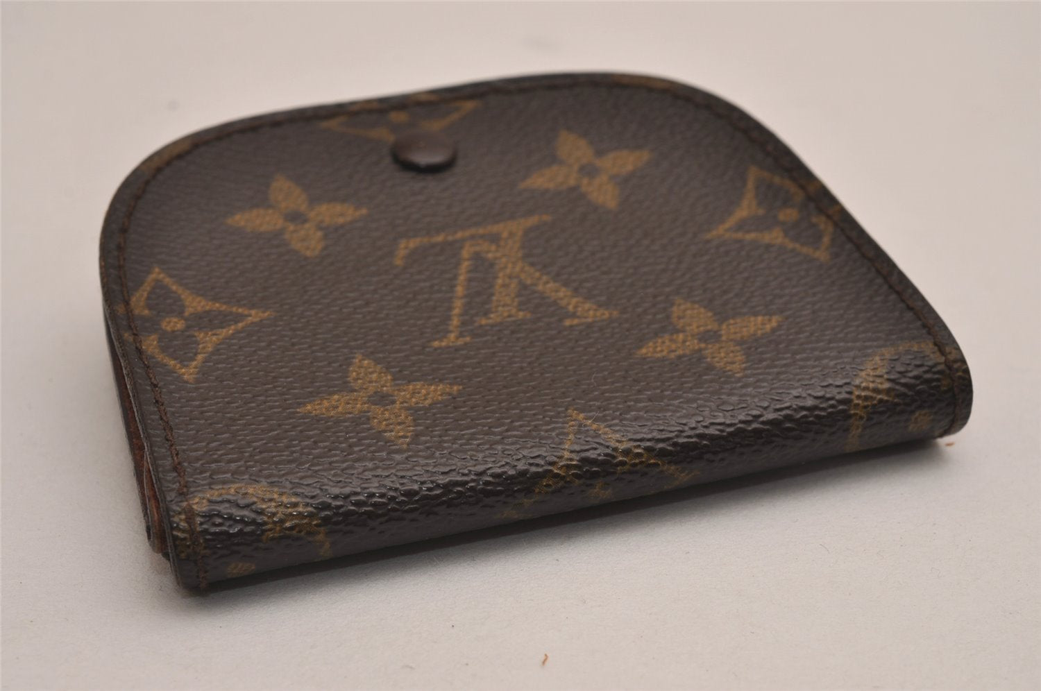 Authentic Louis Vuitton Monogram Porte Monnaie Gousset M61970 Coin Purse 3019J