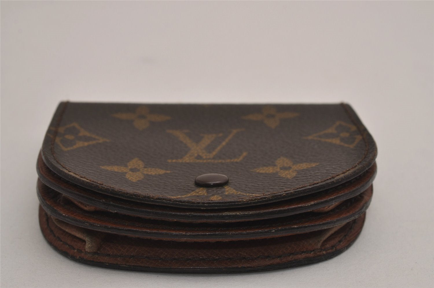 Authentic Louis Vuitton Monogram Porte Monnaie Gousset M61970 Coin Purse 3019J