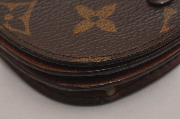 Authentic Louis Vuitton Monogram Porte Monnaie Gousset M61970 Coin Purse 3019J