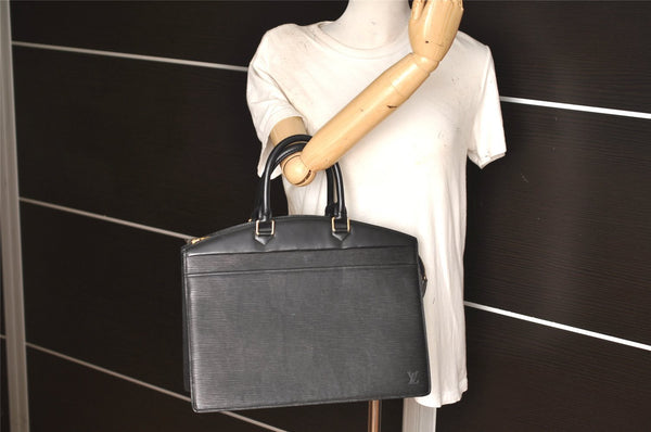 Authentic Louis Vuitton Epi Riviera Hand Bag Black M48182 LV 3019K