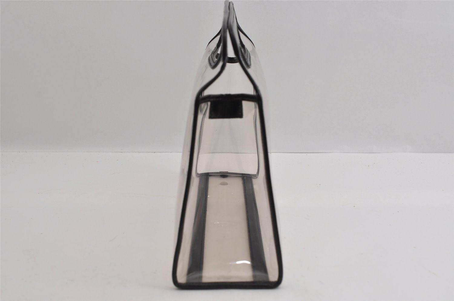 Authentic GUCCI Vintage 2in1 Hand Bag Vinyl Leather Clear 3022I