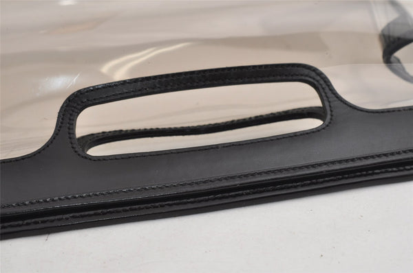 Authentic GUCCI Vintage 2in1 Hand Bag Vinyl Leather Clear 3022I