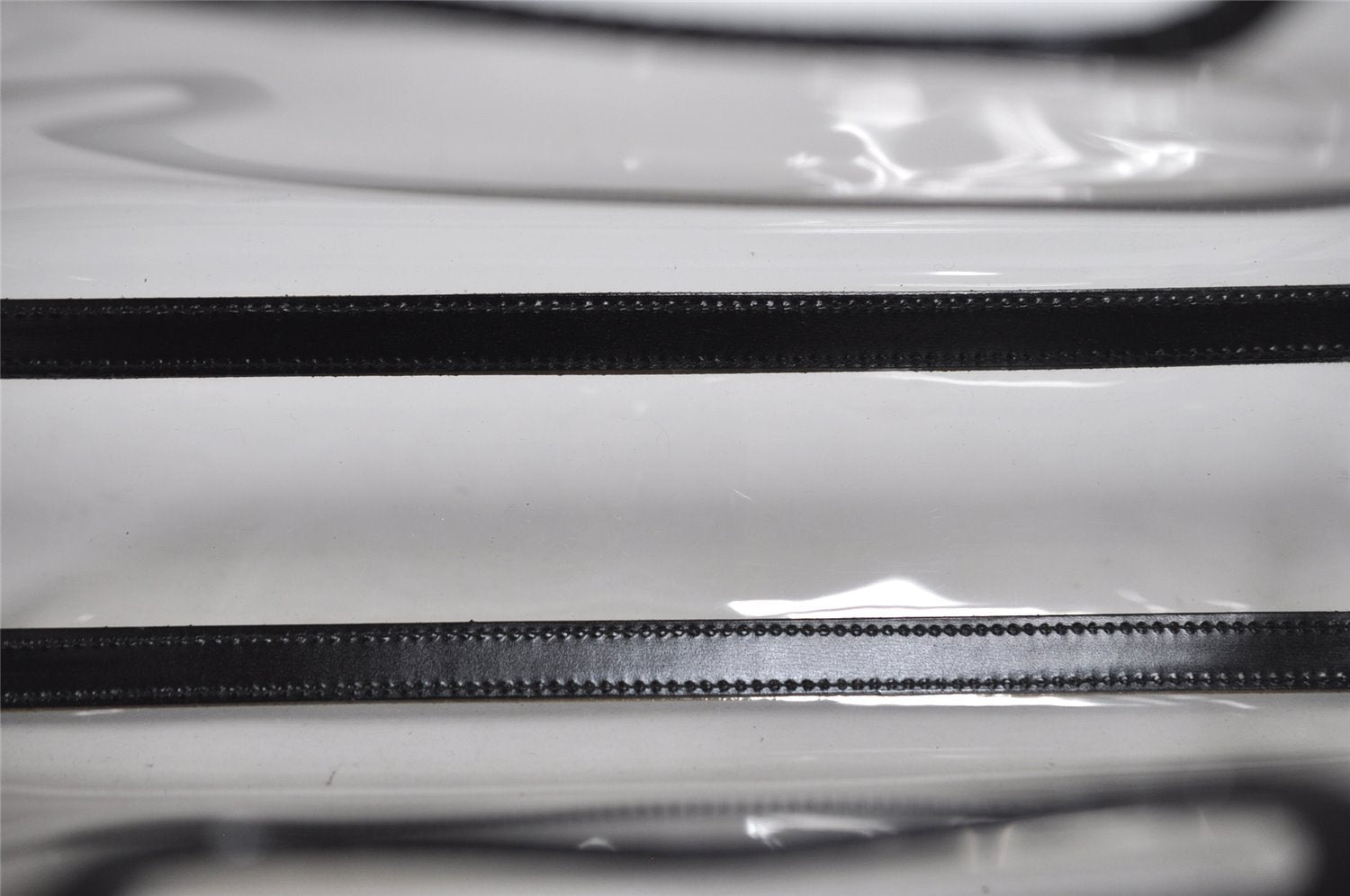 Authentic GUCCI Vintage 2in1 Hand Bag Vinyl Leather Clear 3022I