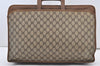 Authentic GUCCI Web Sherry Line Business Briefcase GG PVC Leather Brown 3022J