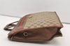 Authentic GUCCI Web Sherry Line Business Briefcase GG PVC Leather Brown 3022J