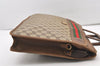 Authentic GUCCI Web Sherry Line Business Briefcase GG PVC Leather Brown 3022J