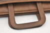 Authentic GUCCI Web Sherry Line Business Briefcase GG PVC Leather Brown 3022J