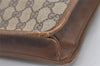 Authentic GUCCI Web Sherry Line Business Briefcase GG PVC Leather Brown 3022J