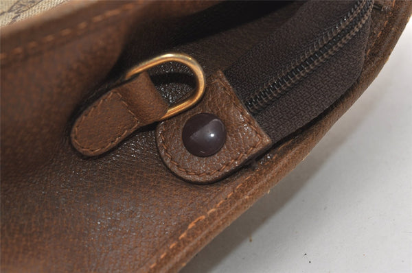 Authentic GUCCI Web Sherry Line Business Briefcase GG PVC Leather Brown 3022J