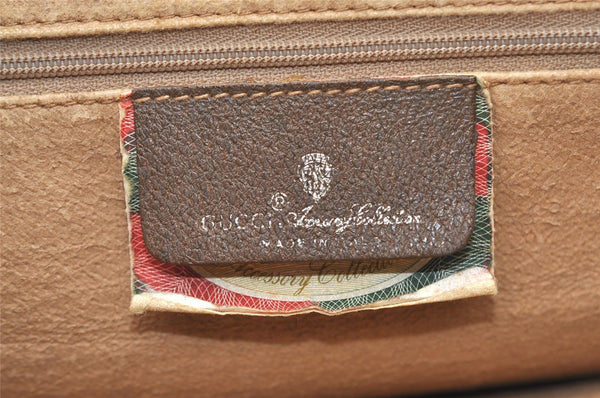 Authentic GUCCI Web Sherry Line Business Briefcase GG PVC Leather Brown 3022J