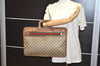Authentic GUCCI Web Sherry Line Business Briefcase GG PVC Leather Brown 3022J