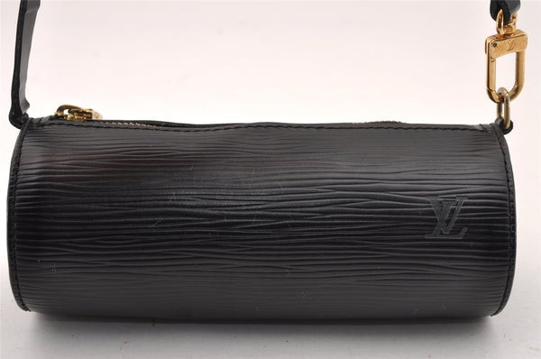 Authentic Louis Vuitton Epi Soufflot Black Hand Bag M52222 LV 3023I