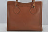 Authentic GUCCI Vintage Bamboo Shoulder Hand Bag Leather Brown Junk 3023J