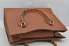 Authentic GUCCI Vintage Bamboo Shoulder Hand Bag Leather Brown Junk 3023J