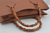 Authentic GUCCI Vintage Bamboo Shoulder Hand Bag Leather Brown Junk 3023J