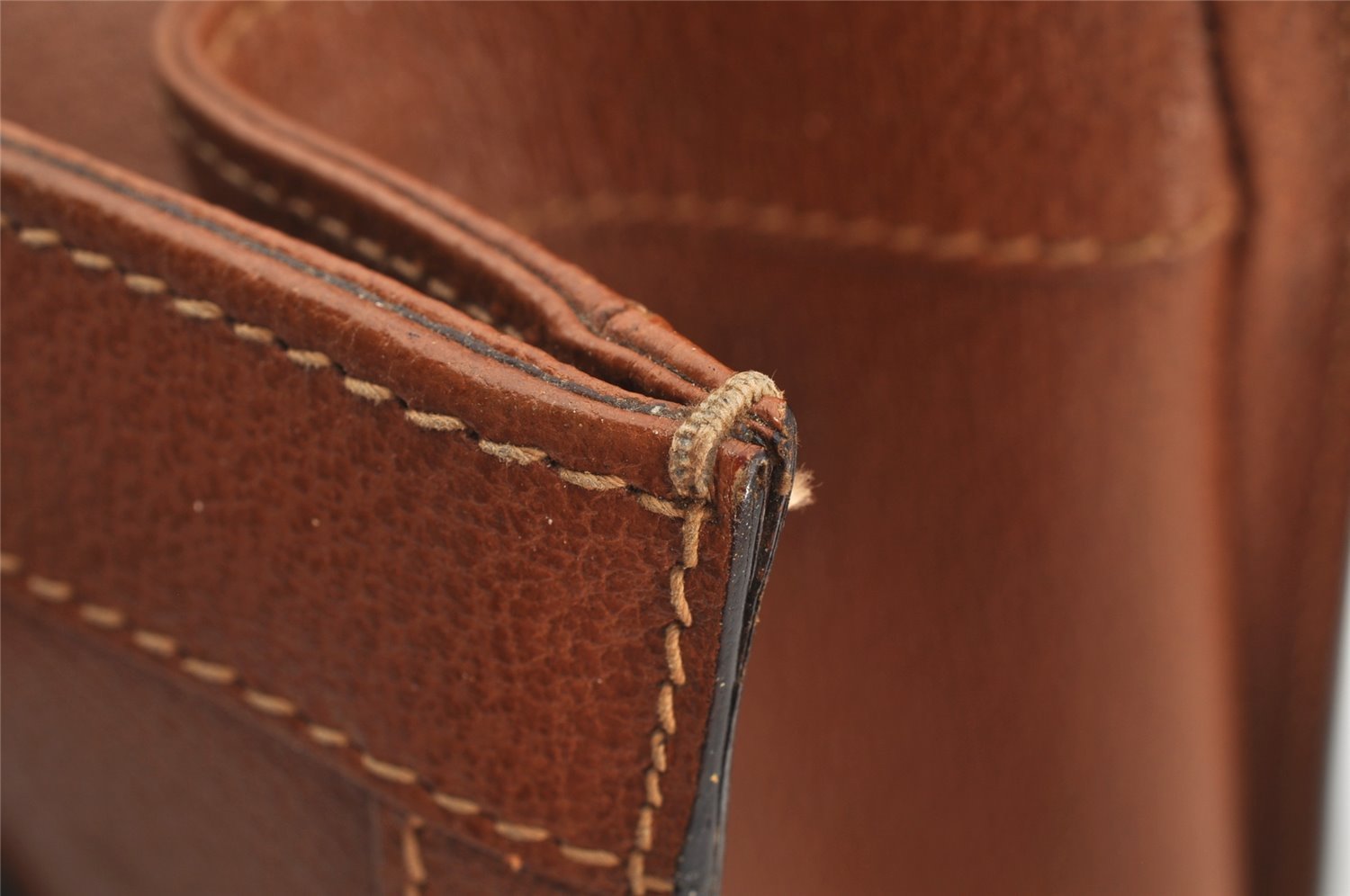 Authentic GUCCI Vintage Bamboo Shoulder Hand Bag Leather Brown Junk 3023J