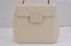 Authentic GIVENCHY Vintage Leather Shoulder Hand Bag Purse White 3024J