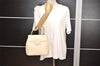 Authentic GIVENCHY Vintage Leather Shoulder Hand Bag Purse White 3024J