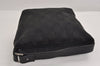 Authentic GUCCI Vintage Hand Bag Pouch Purse GG Canvas Leather 34080 Black 3025J