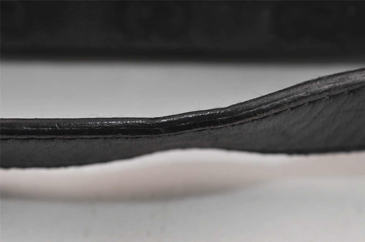 Authentic GUCCI Vintage Hand Bag Pouch Purse GG Canvas Leather 34080 Black 3025J