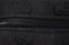 Authentic GUCCI Vintage Hand Bag Pouch Purse GG Canvas Leather 34080 Black 3025J