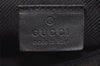Authentic GUCCI Vintage Hand Bag Pouch Purse GG Canvas Leather 34080 Black 3025J