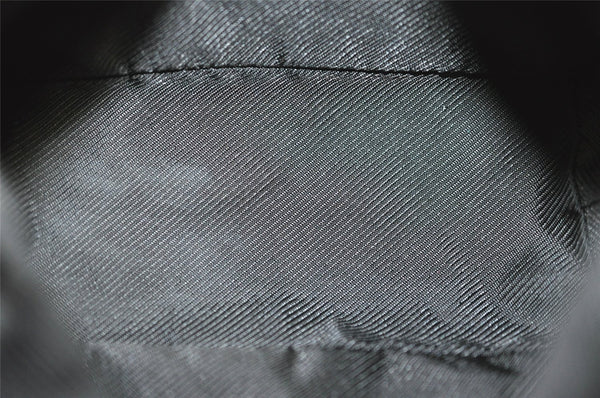 Authentic GUCCI Vintage Hand Bag Pouch Purse GG Canvas Leather 34080 Black 3025J