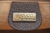 Authentic GUCCI Web Sherry Line Shoulder Cross Bag GG PVC Leather Brown 3026I
