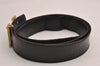 Authentic HERMES Constance Enamel Leather Belt Size 95cm 37.4" Black 3026J